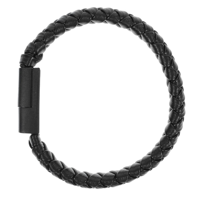 USB C Charging Cable with Braided Wrist Strap Stylish and Portable Black gallery