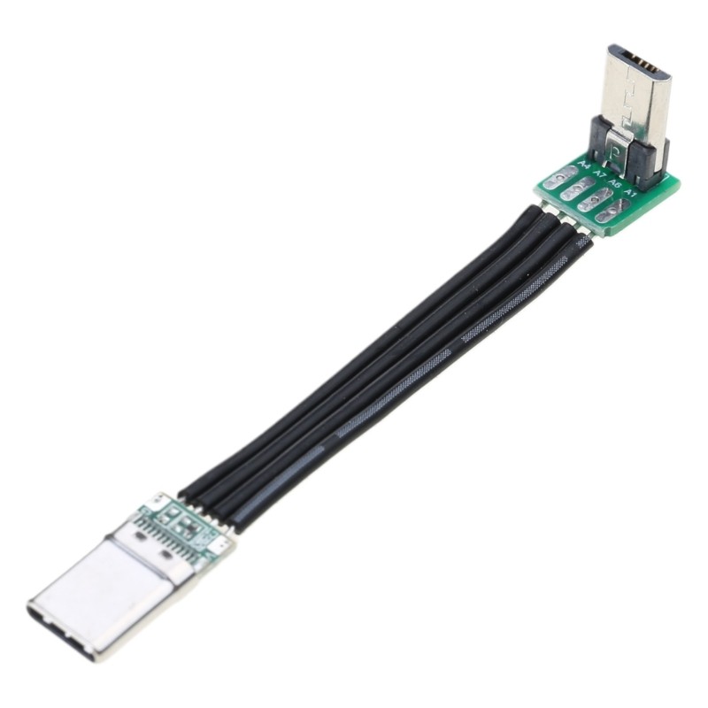 Flexible Straight Up Down & Left & Right Angled MicroUSB to USBC Data Charge gallery