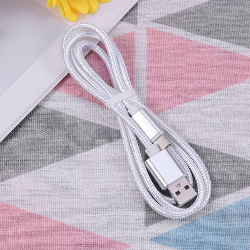 1M USB Type-C Cable Nylon Braided Fast Charging Cord Safe and Fast Data Line