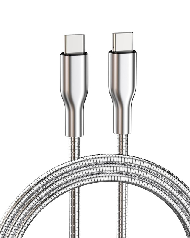 Metal Braided USB-C to USB-C Cord Chew Proof - 6.6ft 60W PD Fast Charging & D...