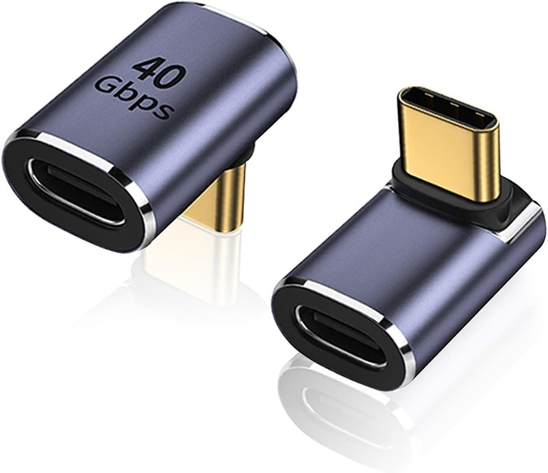 Stylish Metallic Purple USB-C Adapter - 90° Design for Steam Deck and More gallery