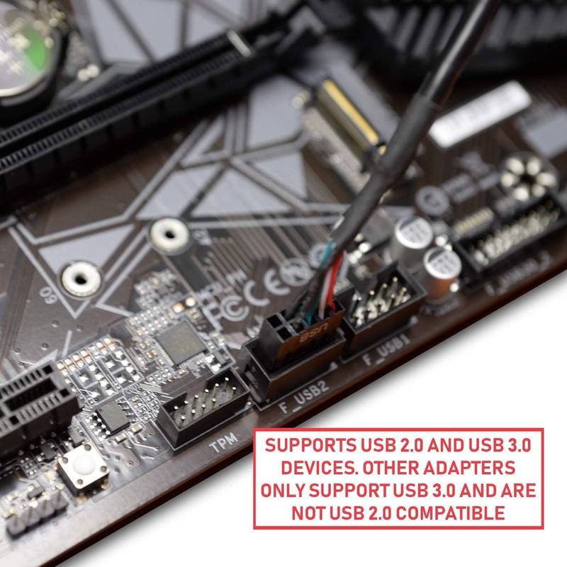 Internal 3.1 10G Gen 2 20Pin AKey Header Extension Cable USB 2.0 to 3.0 10cm gallery