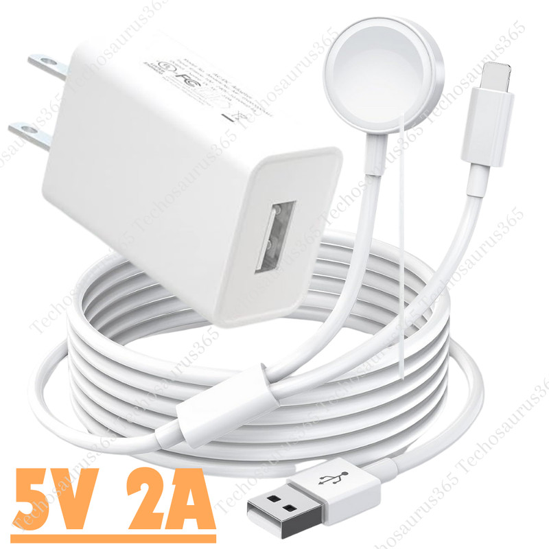 For iPhone Apple Watch iWatch 7/6/5/4/3/2/1/SE USB Magnetic Charger Cable Cord