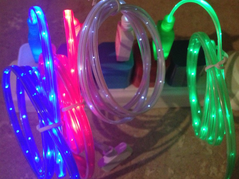 led light-up color usb data charger power charge cable for iphone X 8 7 6 5s 5c gallery