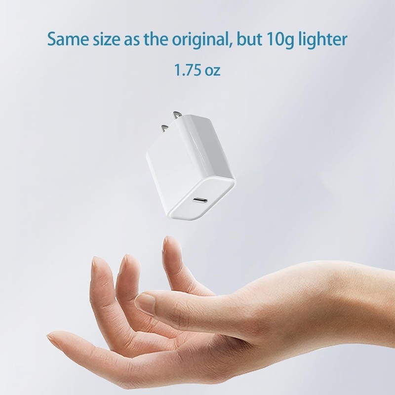 4 Original Carga Rapida USB-C De 20W Cargador Para iPhone 17 16 15 Pro Max Plus gallery