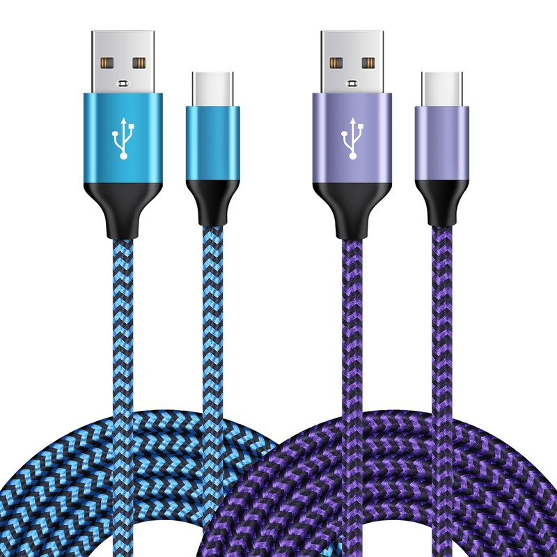 for iPhone 17e 17 Pro Max Air, USB Charger 6FT Fast Charging 6ft, Blue Purple