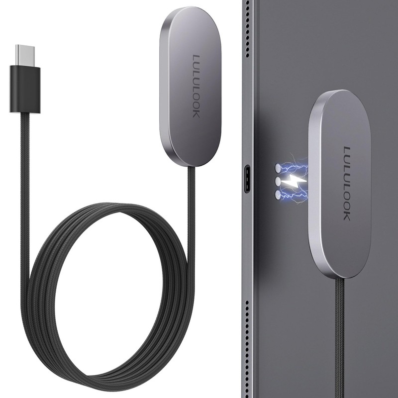 Magnetic Wireless Charger Cord for iPad Pro 13″ M5 / M4 ONLY, 35W Aluminum Al…
