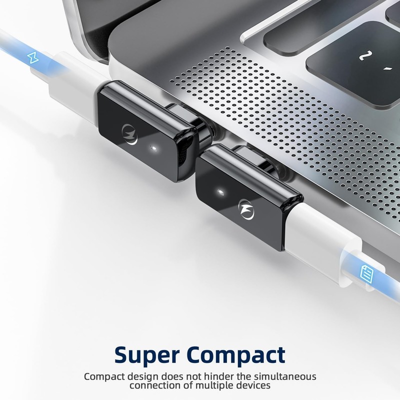 Magnetic USB C Adapter 240W Fast Charging, 90 Degree Design for All Devices gallery