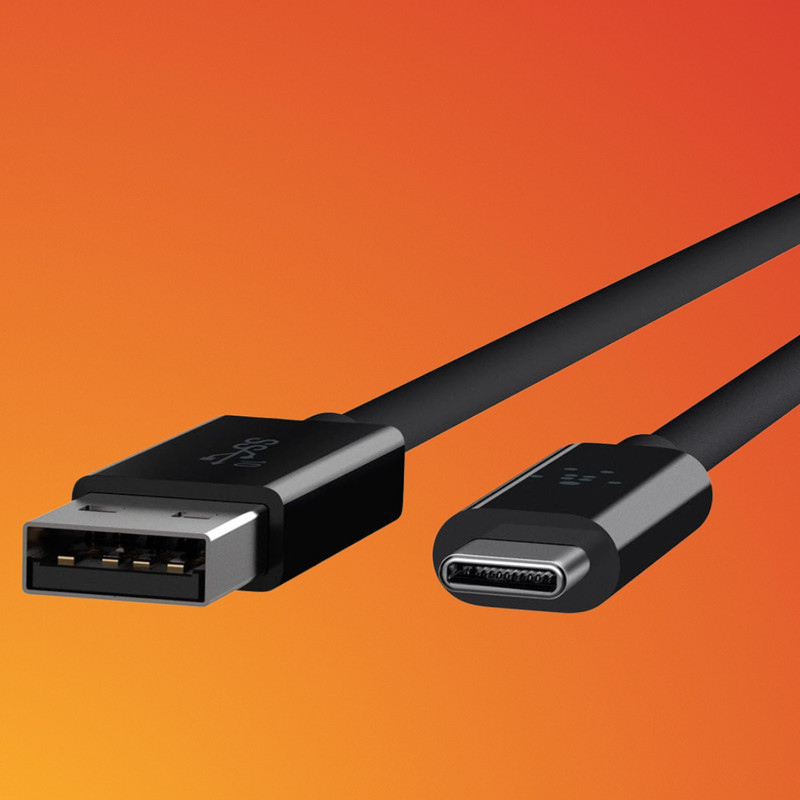 3.1 USB-A to USB-C Cable 10Gbps Data Transfer for MacBook Galaxy 3.3ft Black gallery