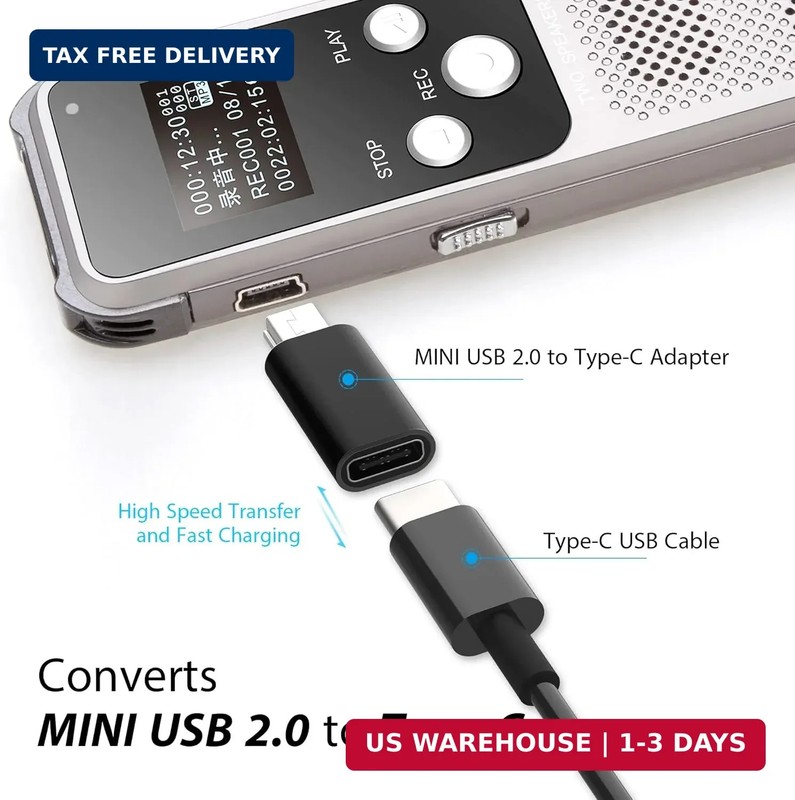 USB C to Mini USB Adapter, Type C Female to Mini USB 2.0 Male Convert Connector gallery