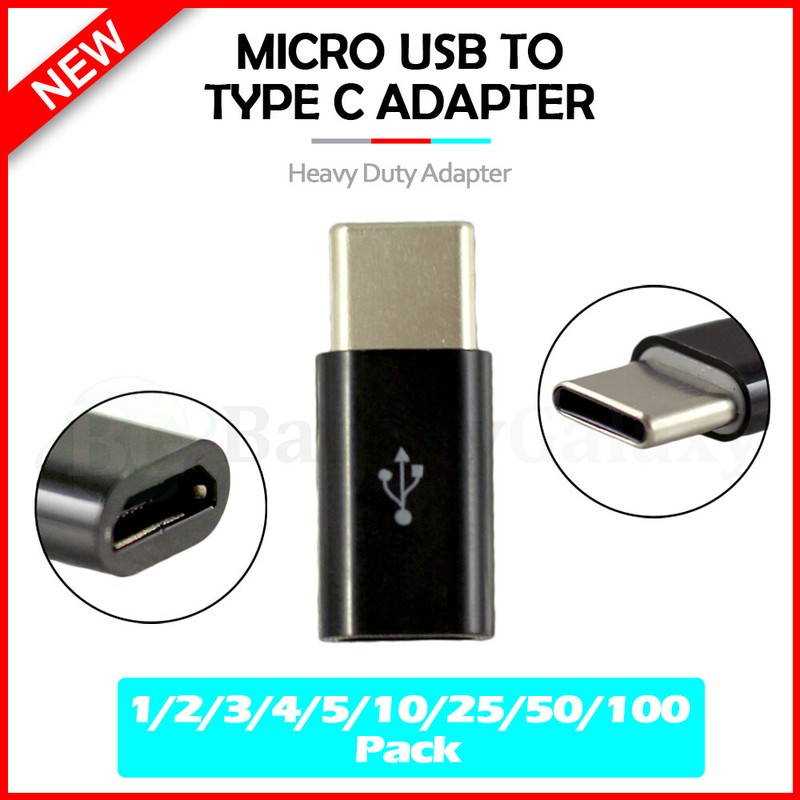 Lot 1-100 Micro USB to Type-C Adapter for Samsung Galaxy S21/S21+ Plus/S21 Ultra