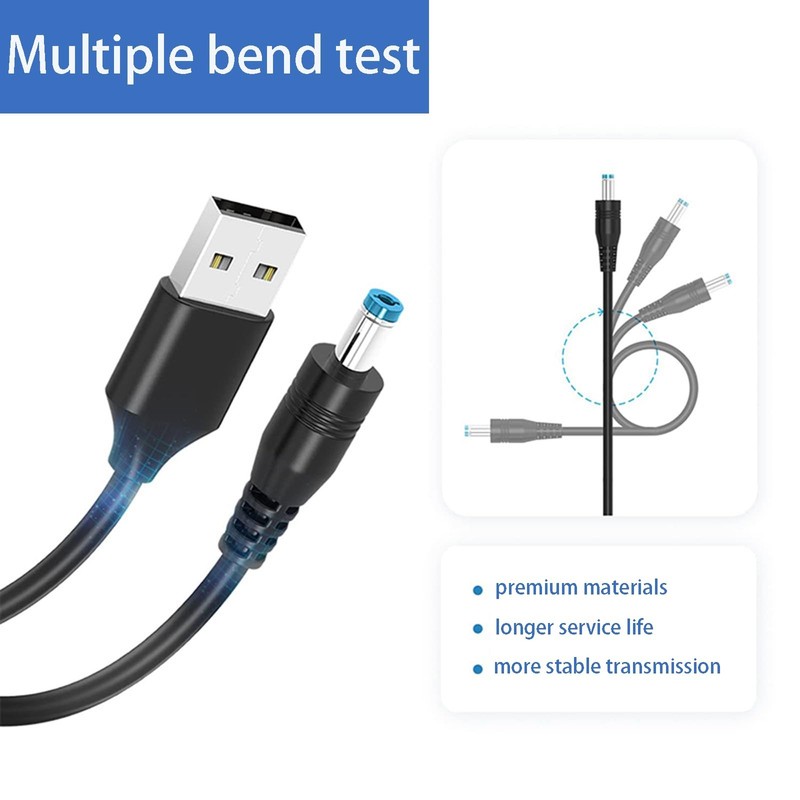 5V USB to DC Power Cable, Universal DC 5.5x2.1mm Plug Jack Charging Cable wit... gallery