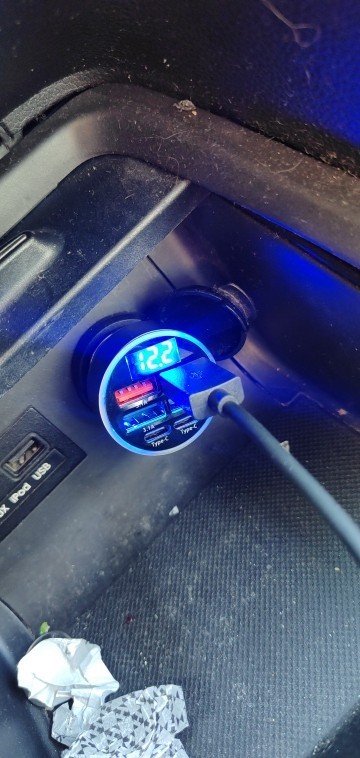 1 USB C 3.1A 6in1 Charger Smartphone Black Car Cigarette Lighter (Foreign Shipping gallery