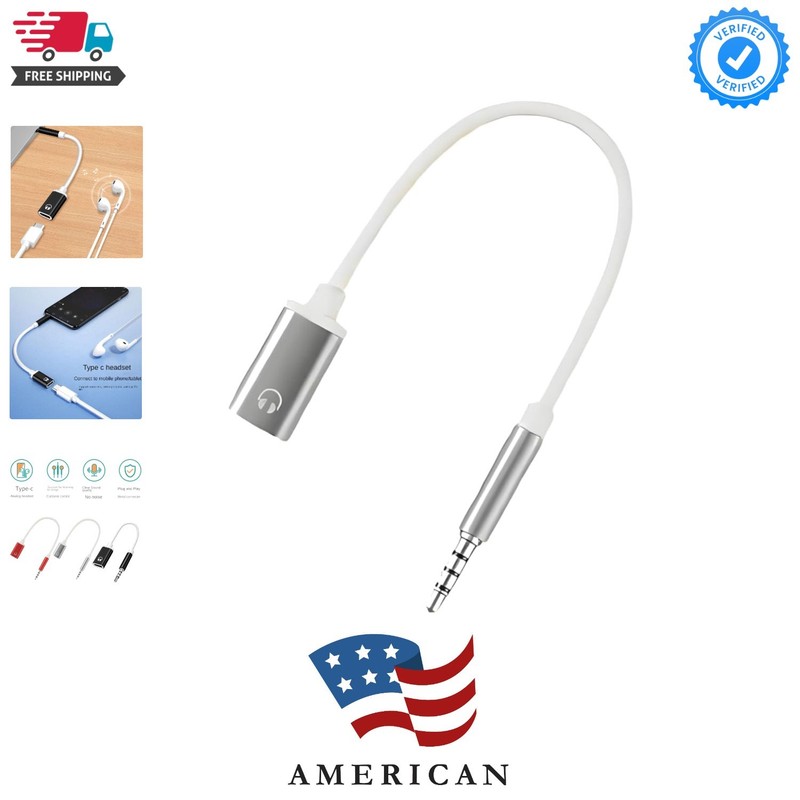 Headphone Jack Adapter, 3.5mm Male to TypeC Female Audio Cable Cord, USB C to…