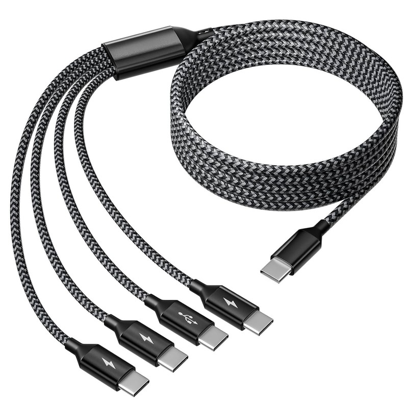 USB C Splitter Multi Charging Cable, Dual Type C Charger Cord,4 in 1 Multiple Ny