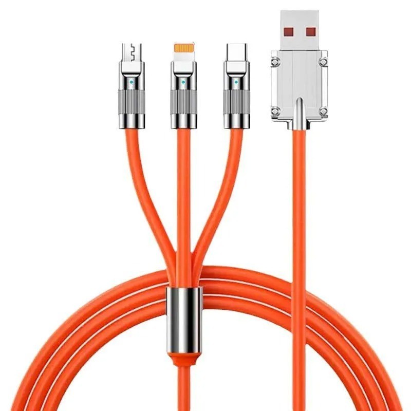 3 in 1 Fast Charging Cable Cell Phone Charger Cord For iPhone Type C Micro USB