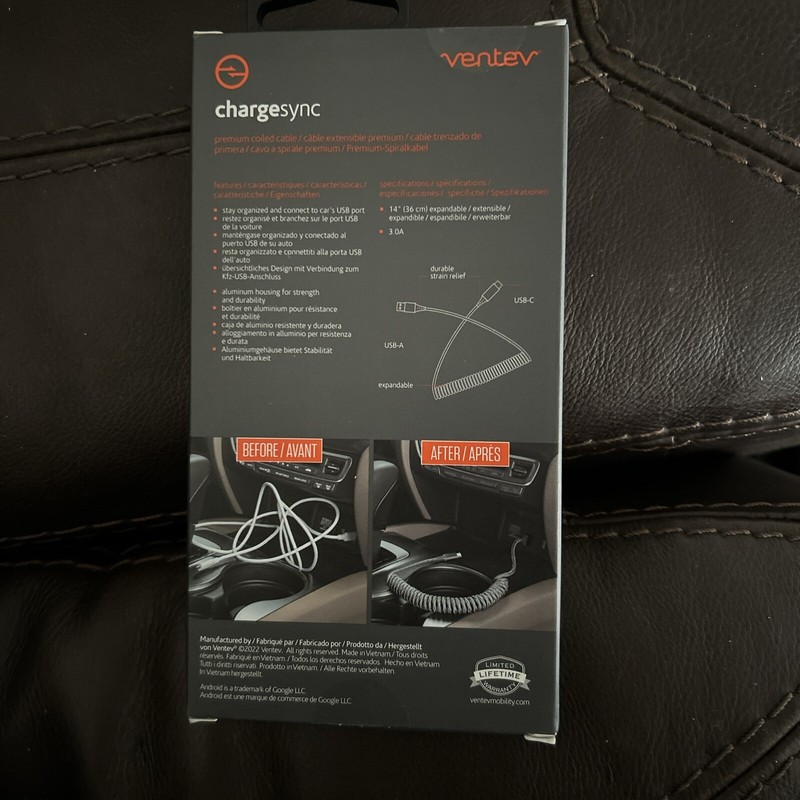 NEW CHARGESYNC TANGLE FREE DASH CHARGESYNC CABLE FAST SHIPPING! gallery
