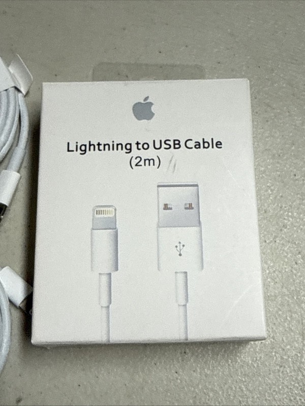 *Lot of 4* OEM Authentic Apple Lightning to USB Charging Cables New! + 1 Brick gallery