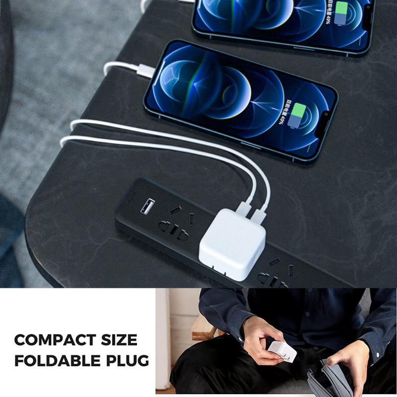 For iPhone 14 13 12 11 Pro XR PD Fast Charger Plug 35W USB-C Power Adapter Block gallery