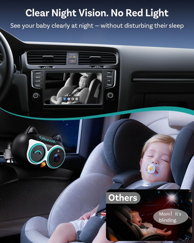 Cabin Care Car Adapter with Baby Car Camera, Wireless CarPlay Display on CarS... gallery