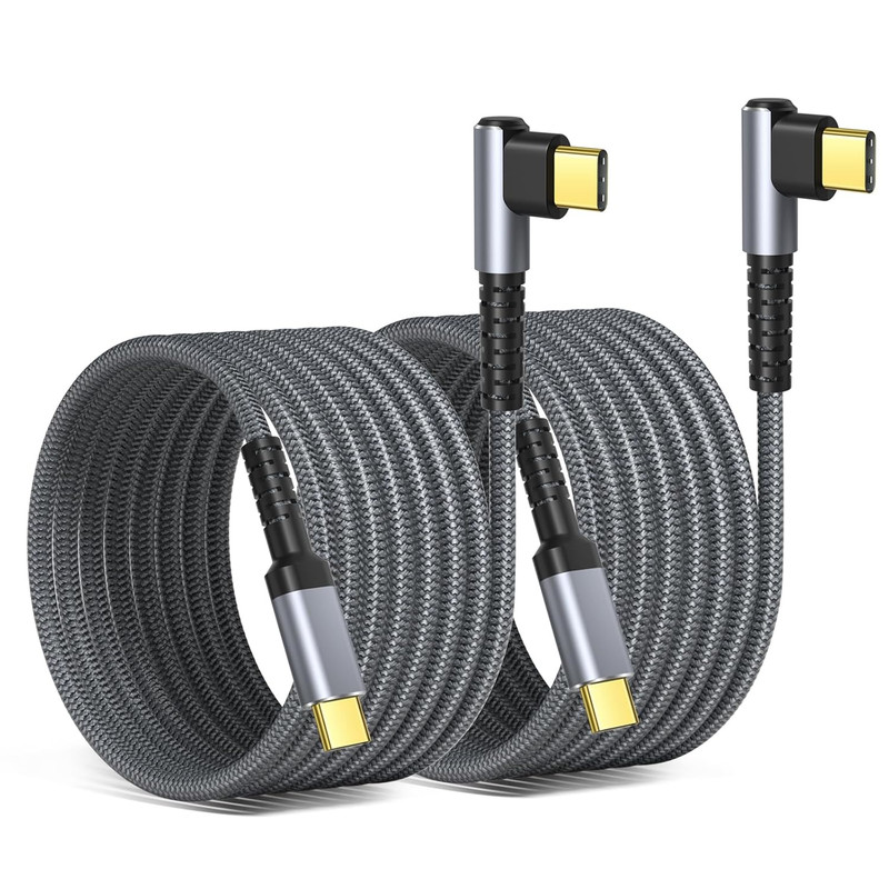 USB C to USB C Cable 10Ft, 2Pack USB C to C 90 Degree Right Angle Long USBC Cabl gallery