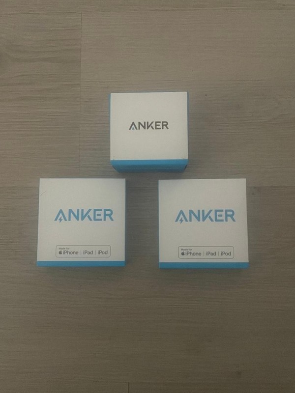 ANKER POWER PORT 2 ELITE & 2 POWER LINE CABLES 3 FT NEW FREE SHIPPING