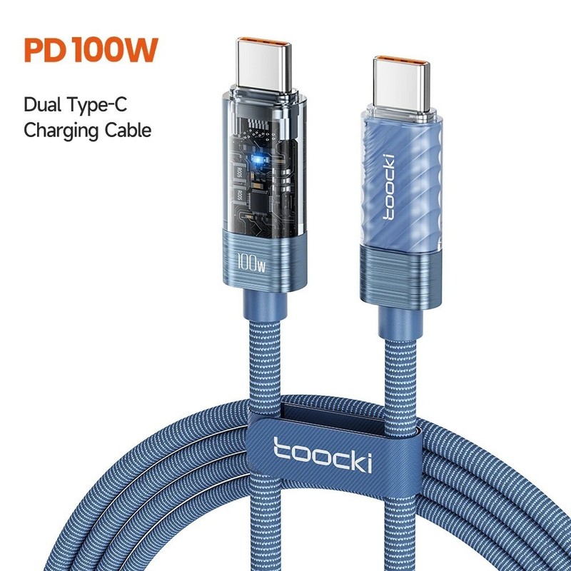 Toocki PD 100W Type C To Type C Cable Fast Charge For iPhone 15 16 Pro Max Macb gallery