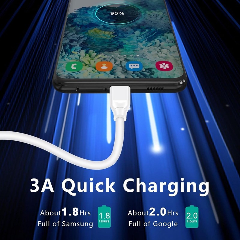 Samsung S25 Fast Charging Cable 3Pack Short USB C Cable 3ft USB A to Type C 3A C gallery