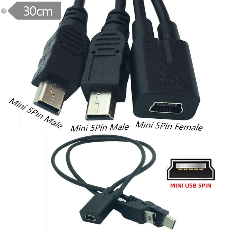 Mini USB 2.0 Female DC 5V to Dual Mini USB 5Pin Male Splitter Extension Charg... gallery