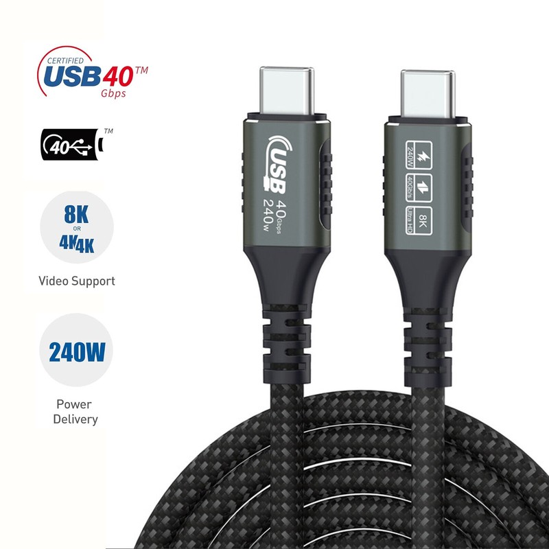 Thunderbolt 4 USB-C M/M Cable 40Gbps 8K 240W Charger Adapter For Lenovo Laptop gallery
