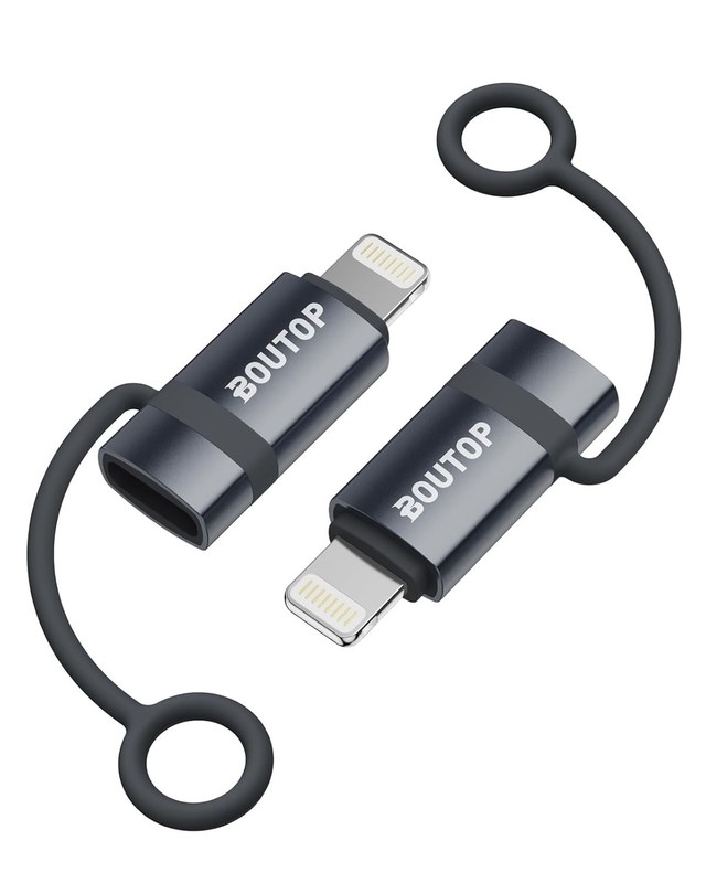 [MFi Certified] 3A 36W USB C to Lightning Adapter, USBC 2 Packs, Dark Gray