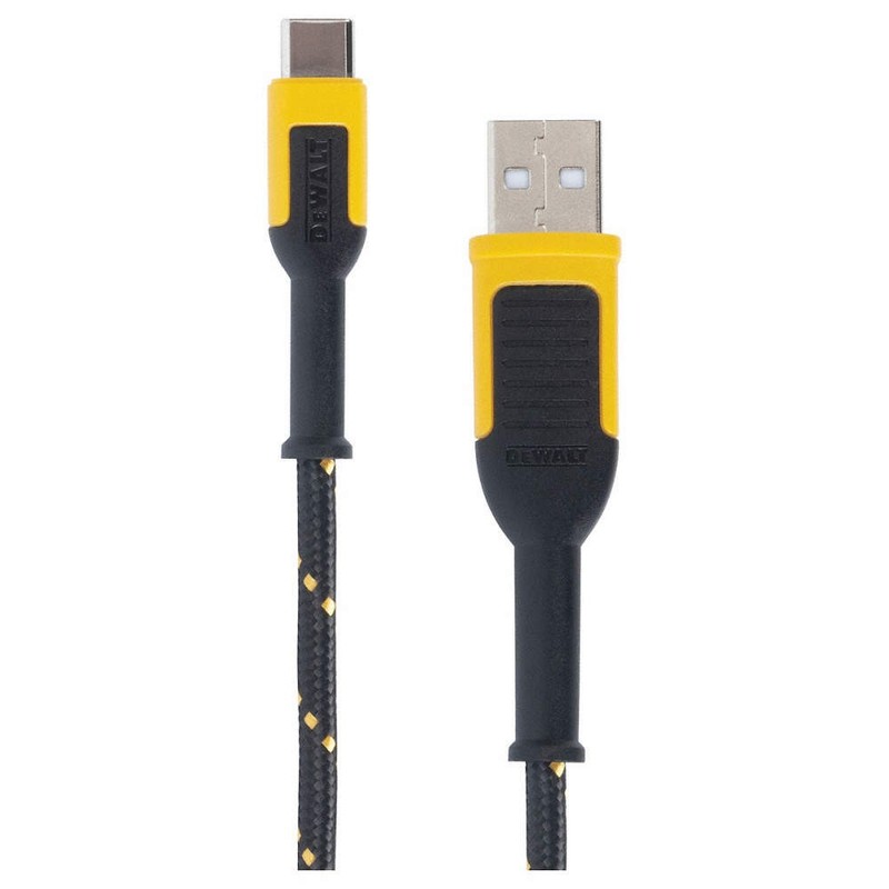 DEWALT 131 1349 DW2 Reinforced USB Cable,Black/Yellow,10ft L 798J18