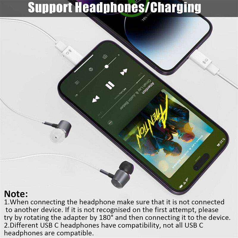 2X USB Type C Female to iOS Male Adapter For iPhone 14/13/12/11/XR/XS/SE 3 gallery