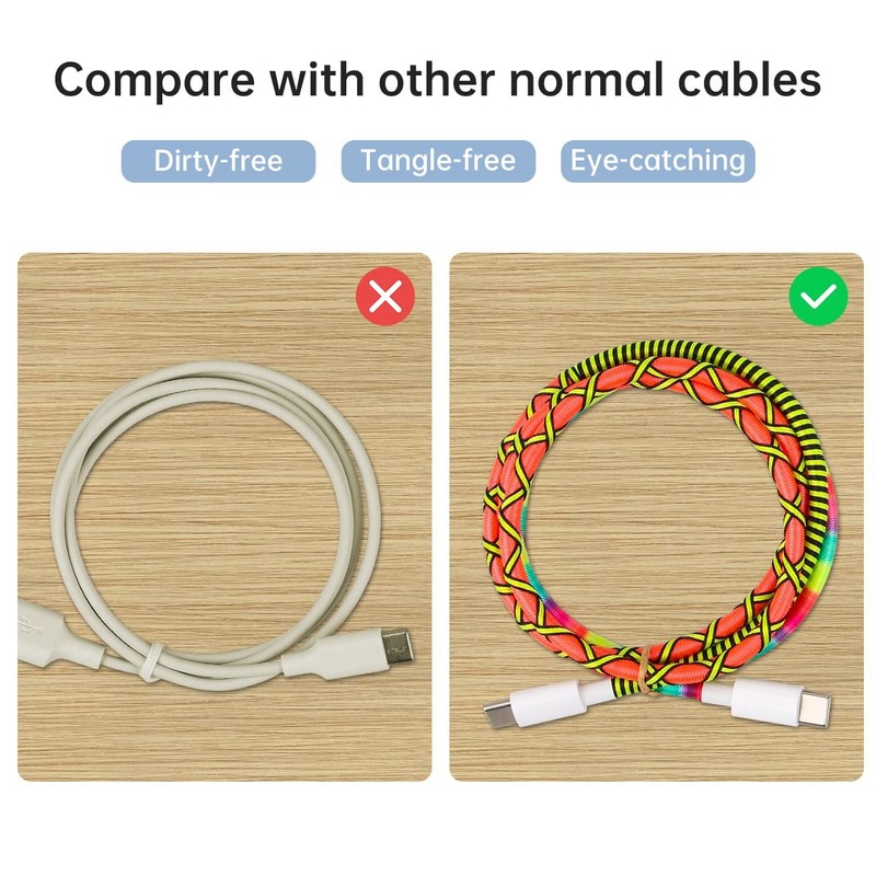 URIZONS 60w USB C to Lighting Cable, Nylon Braided Cable Fast Charging Cable ... gallery