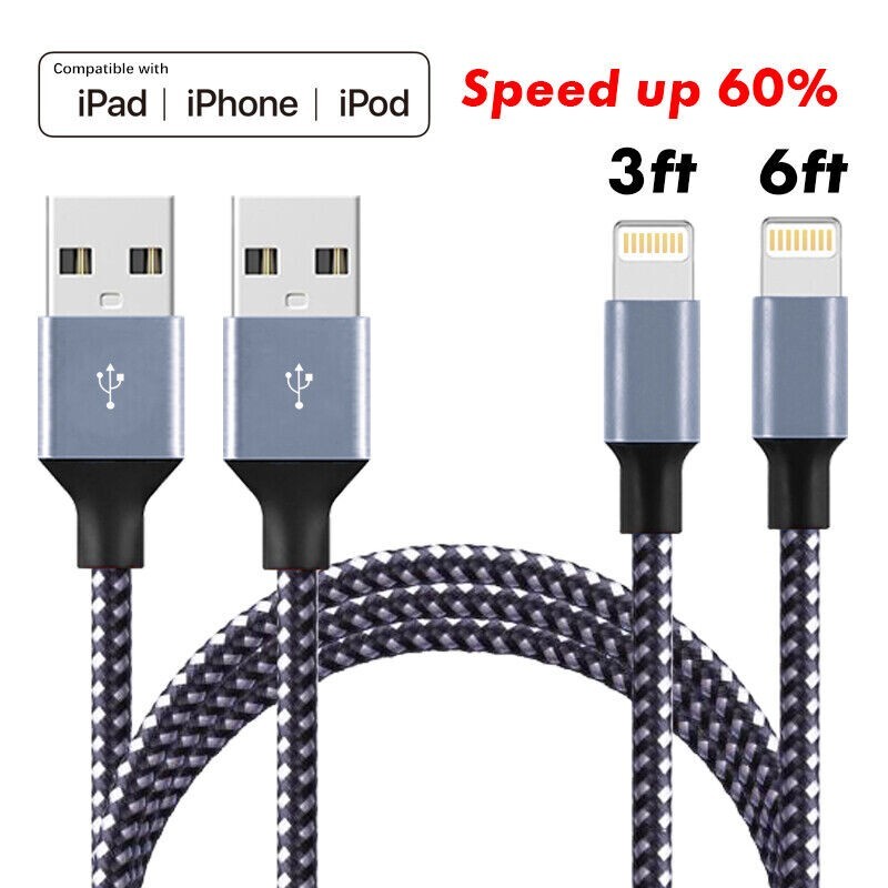 3ft Fast Charger Cord Luxury Lighting Cable For iPhone X XS 11 iPhone 8 7 6Plus