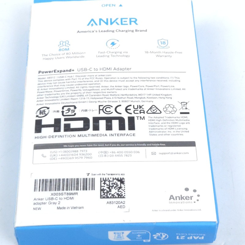NEW Anker USB C to HDMI Adapter Aluminum Portable USB C Adapter Supports 4K 60Hz gallery