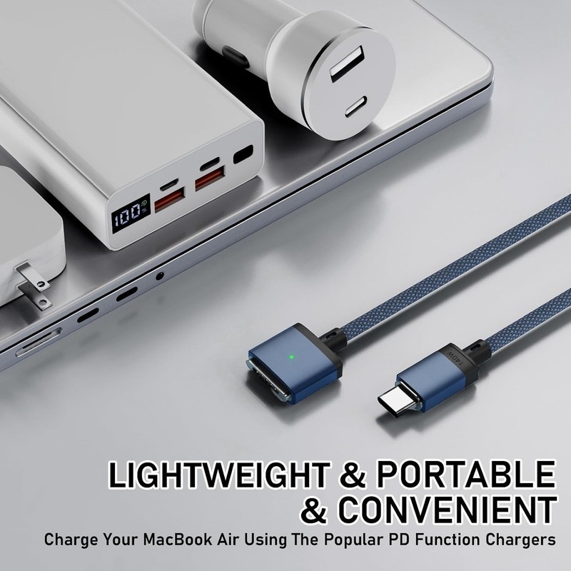 Durable 6.6ft USB-C to Magnetic 3 Cable - Fast Charging for MacBook Air/Pro gallery