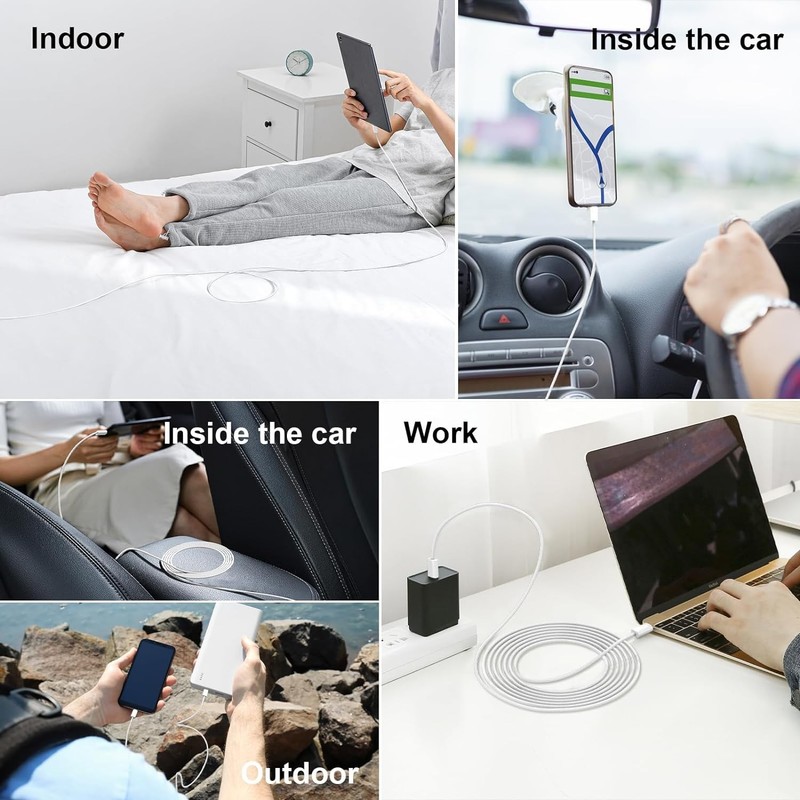 For iPhone 17 15 Pro USB-C to USB-C Cable Fast Charger Lot Type C Charging Cord gallery