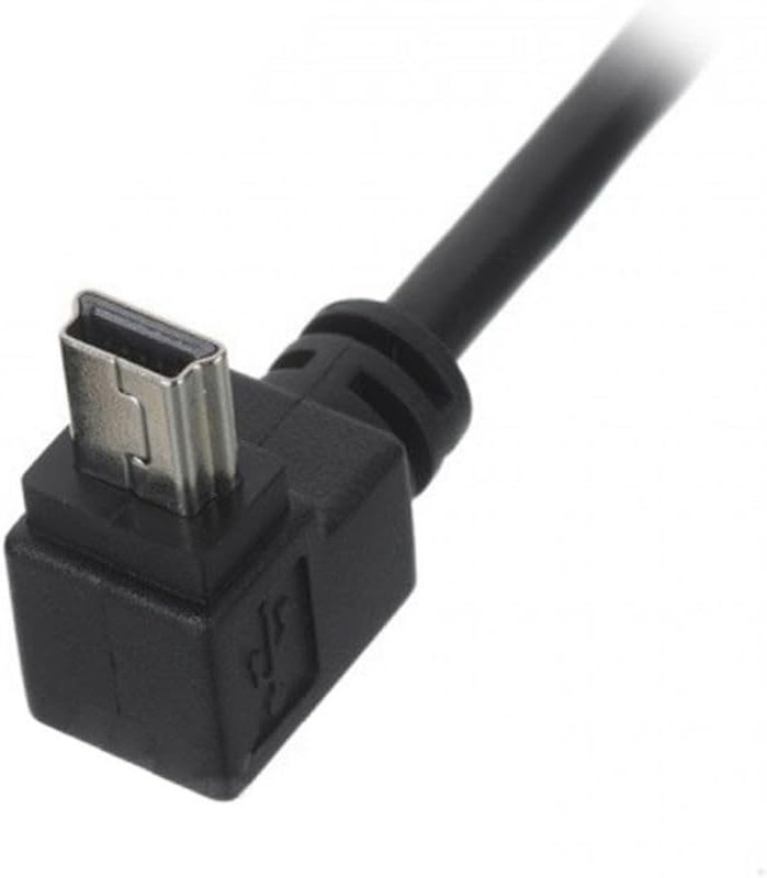 Mini USB Cable USB 2.0 Male to Mini USB 5 Pin Male 90 Degree up Angled Charging gallery
