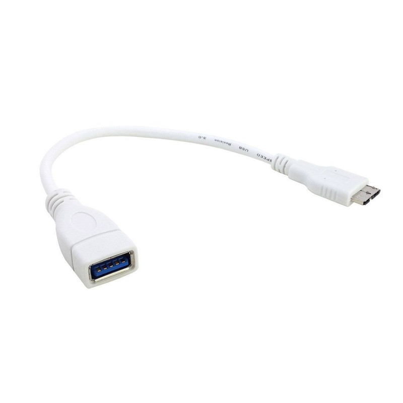 White Micro USB 3.0 To USB OTG Cable Adapter for Samsung Galaxy S5 V LG G3 G2