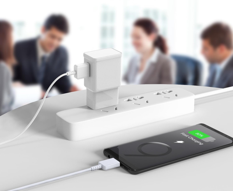 10W Charger Block for Samsung Phone Wall Charging with 3.3FT USBC Cable White gallery
