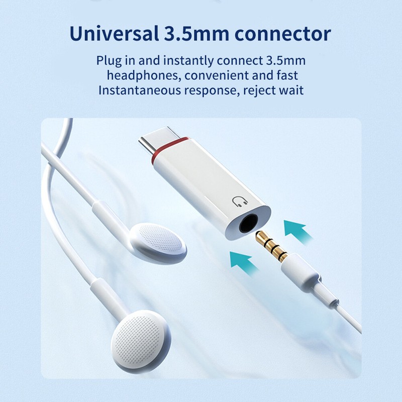 2 Pack USB-C Type C Adapter Port to 3.5mm Aux Audio Headphone Jack Converter NEW gallery