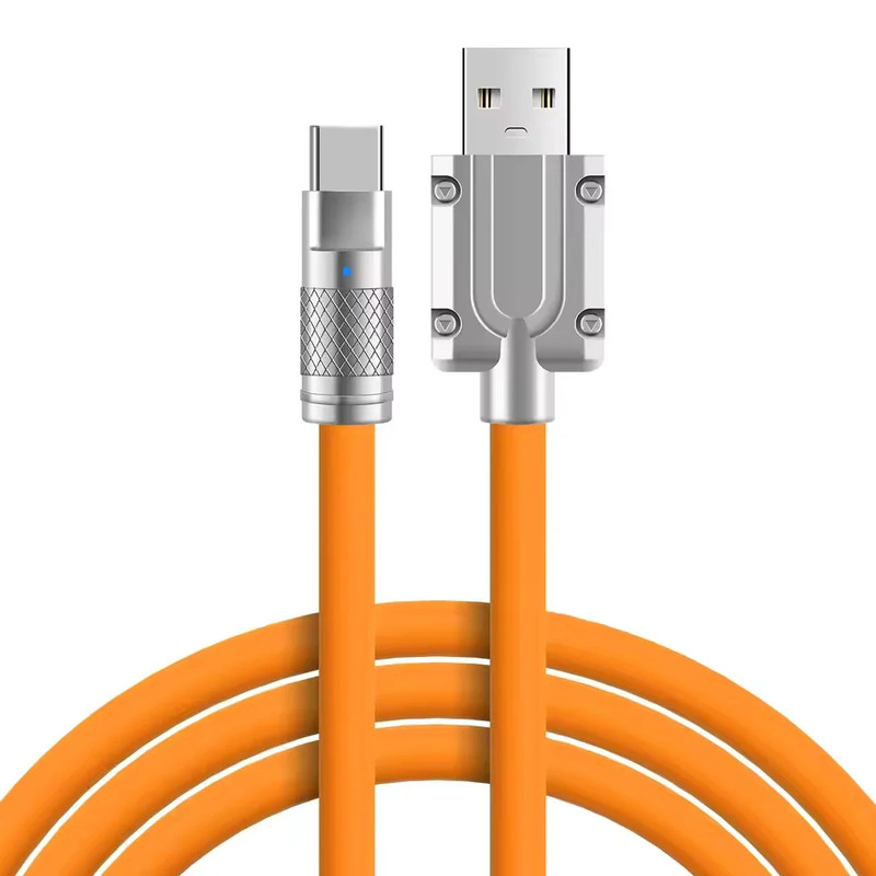 New 120W 7A Super Fast Charge PD Type C Liquid Silicone Cable 1M 1.5M 2M Usb Cab