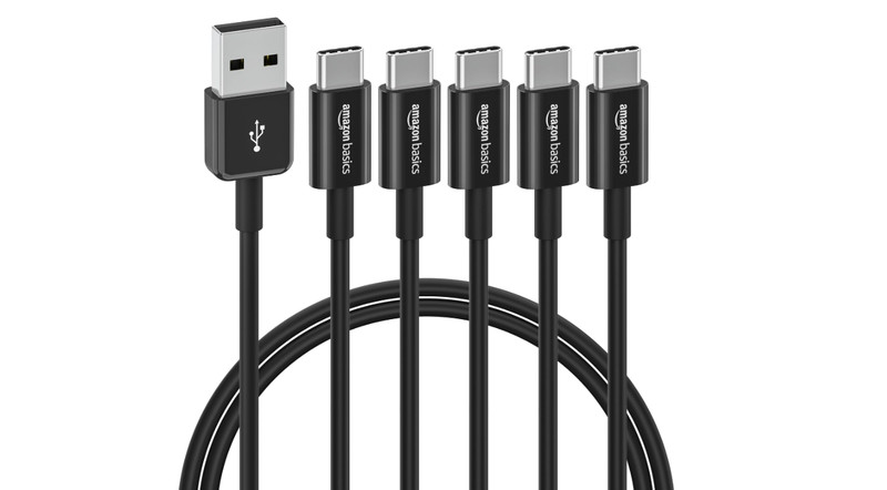 5 PACK USB-C to USB-A 2.0 Fast Charger Cable 480Mbps