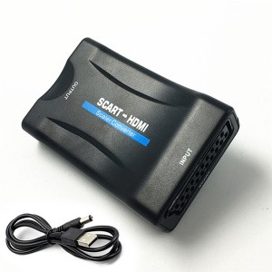 SCART Portable Mini HD 1080P HDMI To SCART Video Audio Composite Converter