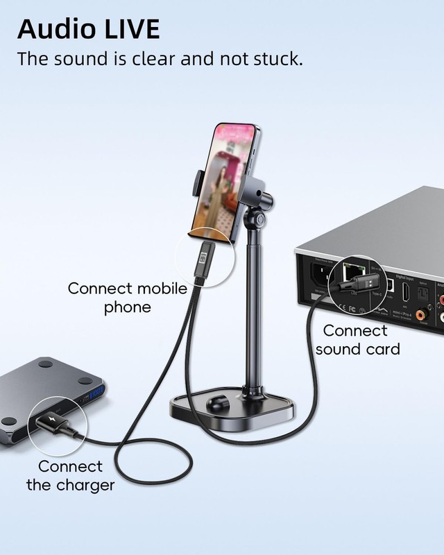 USB C OTG Sound Card Cable, 2 in 1 Type C Sound Card Audio Cable for Live Str... gallery