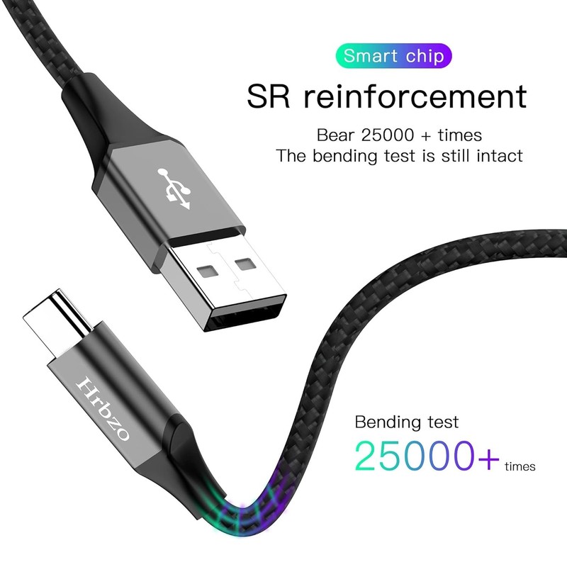 USB-C Charger Cable 3-Pack - 3A Fast Charge, 9 Feet Total Length, Durable Design gallery