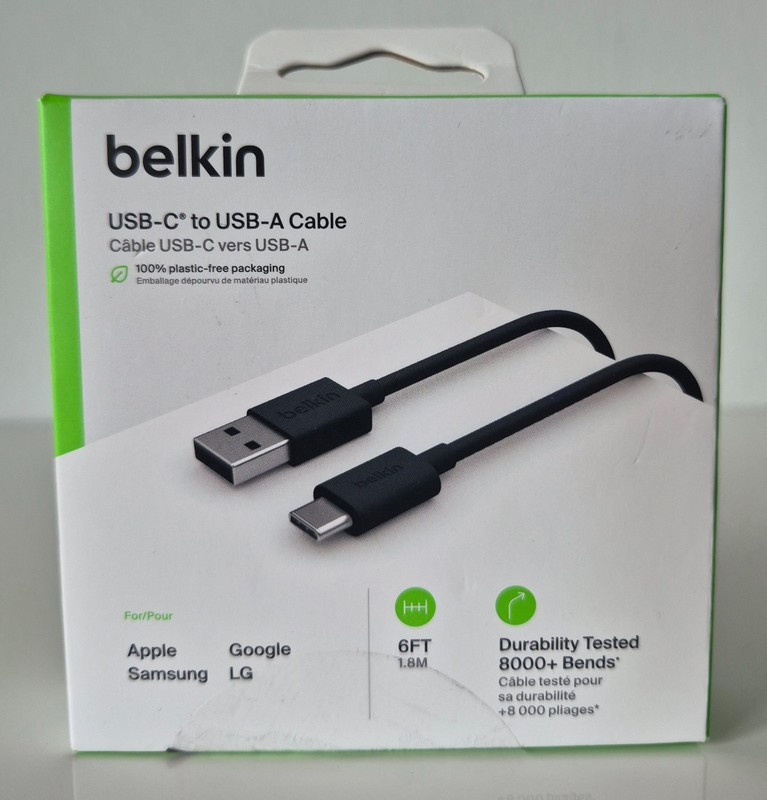Belkin USB-C to USB-A Charging & Data Sync Cable Fast Charging NEW