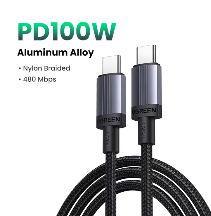 UGREEN 100W USB Type C To USB C Cable For MacBook iPhone17 16 iPad Samsung Xiaom