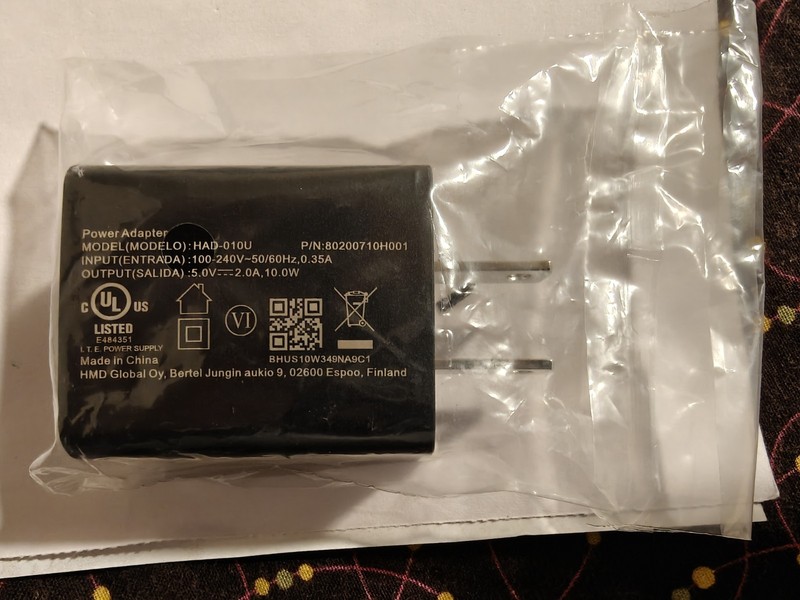 HMD N159V (HAD-010U) Phone Charger 10W (5V 2A) USB-A To USB-C Black Brand New gallery